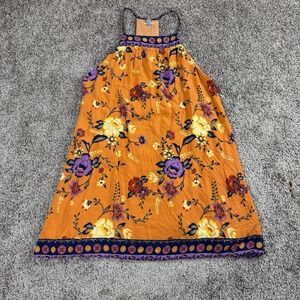 Womens Dress Large Boho Floral Sleeveless Y2K Festival Resort Cottagecore Indie